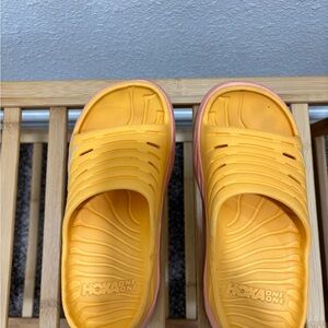 Hoka Orange Slide Sandals